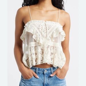 Free People Sophia Embroidered Tank